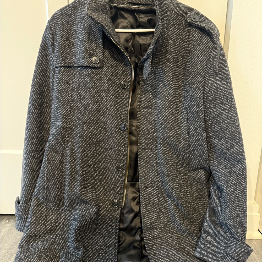 Selected Homme Gray Wool Blend Coat